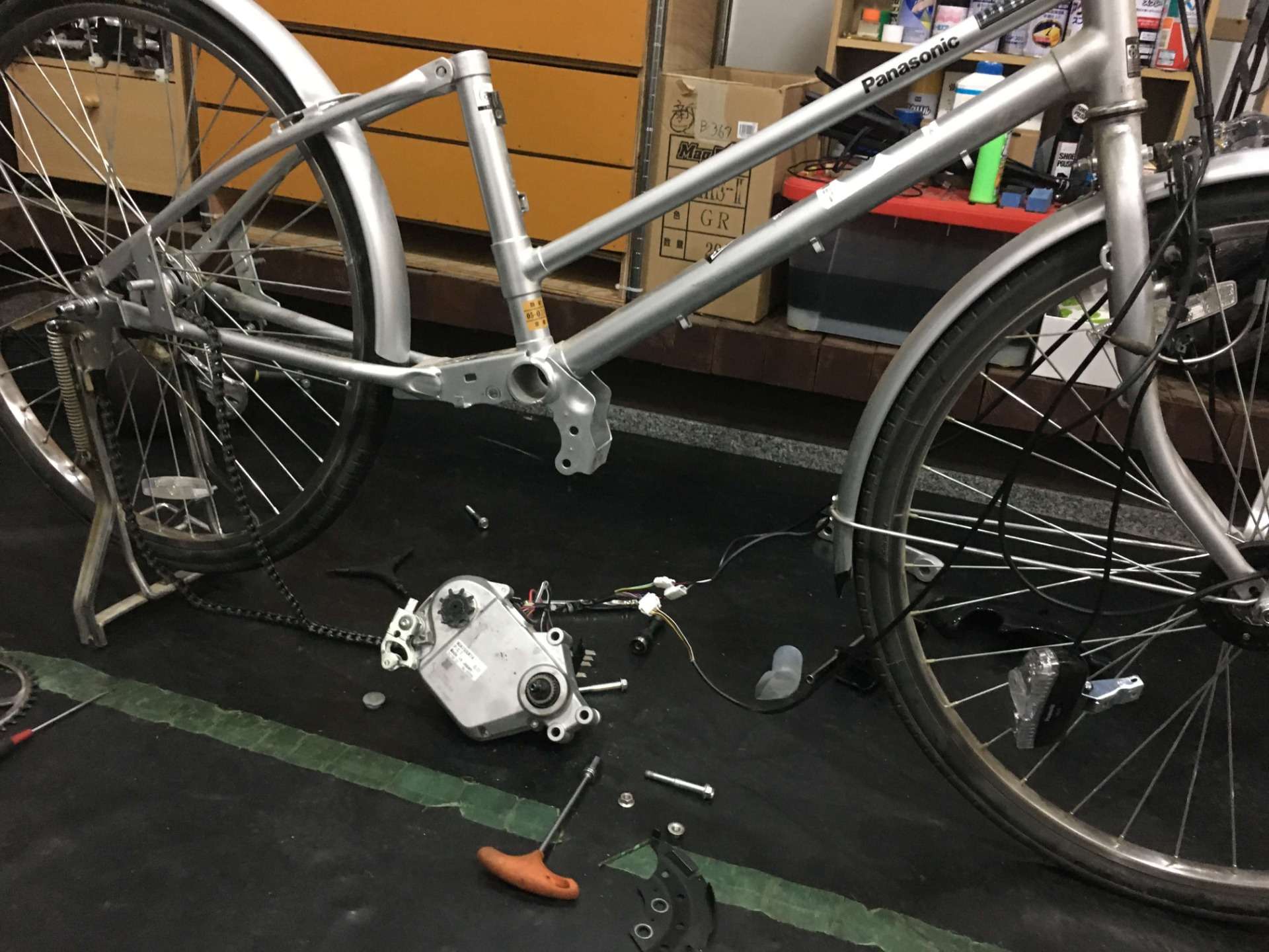 電動自転車のフレーム交換をさせていただきました！【京都　自転車　サイクルケア】